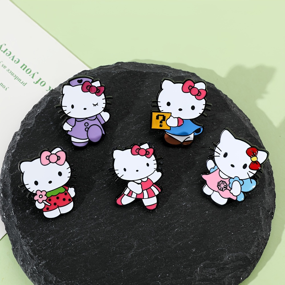 Iigen Cute Cartoon Brooch Fashion Hello Kitty Enamel Pin - Temu