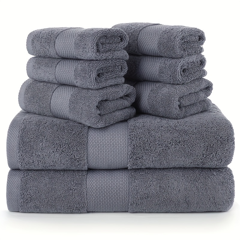 Soft Cotton Towel Set, Soft & Fluffy Bathroom Towels, 2 Bath Towels, 2 Hand  Towels & 4 Face Towels - Temu