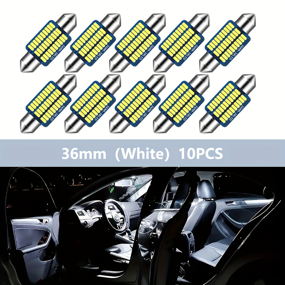 2PCS C5W LED C10W LED Bulb 4014 Chip 12V Reading Lamp Car Interior Light  White