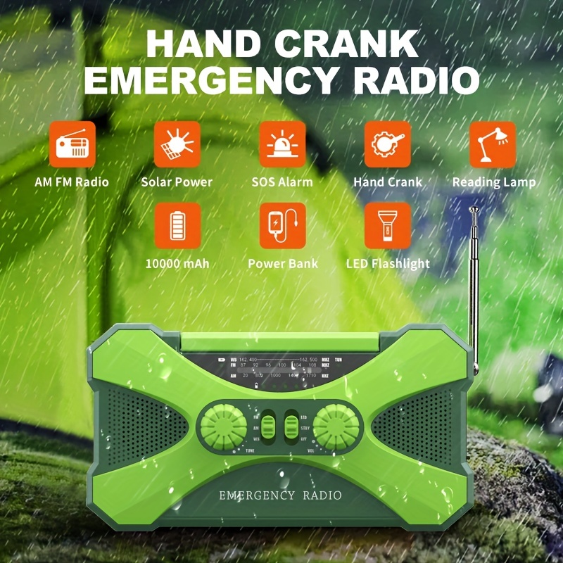 Raddy SW10 Emergency Radio, 10000mAh, AM FM NOAA