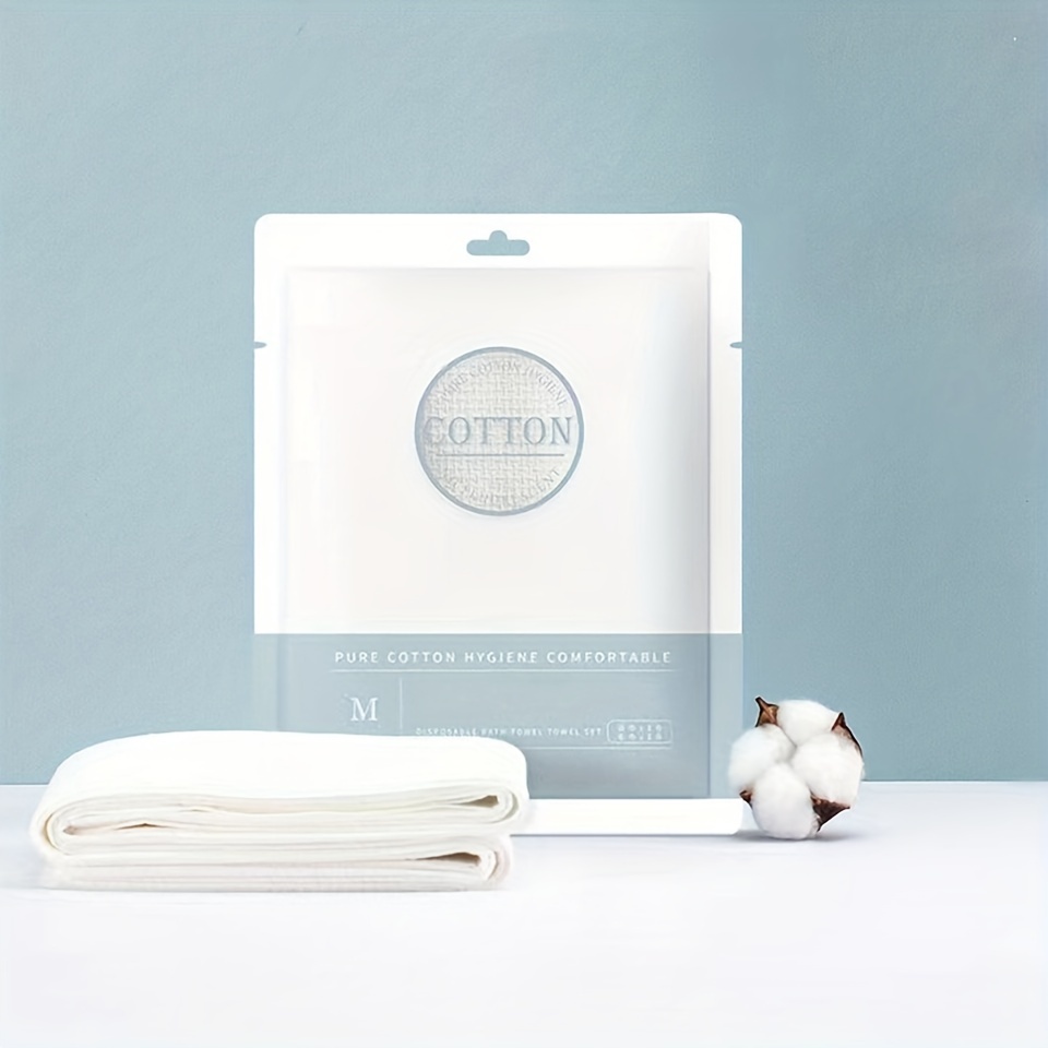 2pcs Disposable Bath Towel Set for Travel Hotel Home