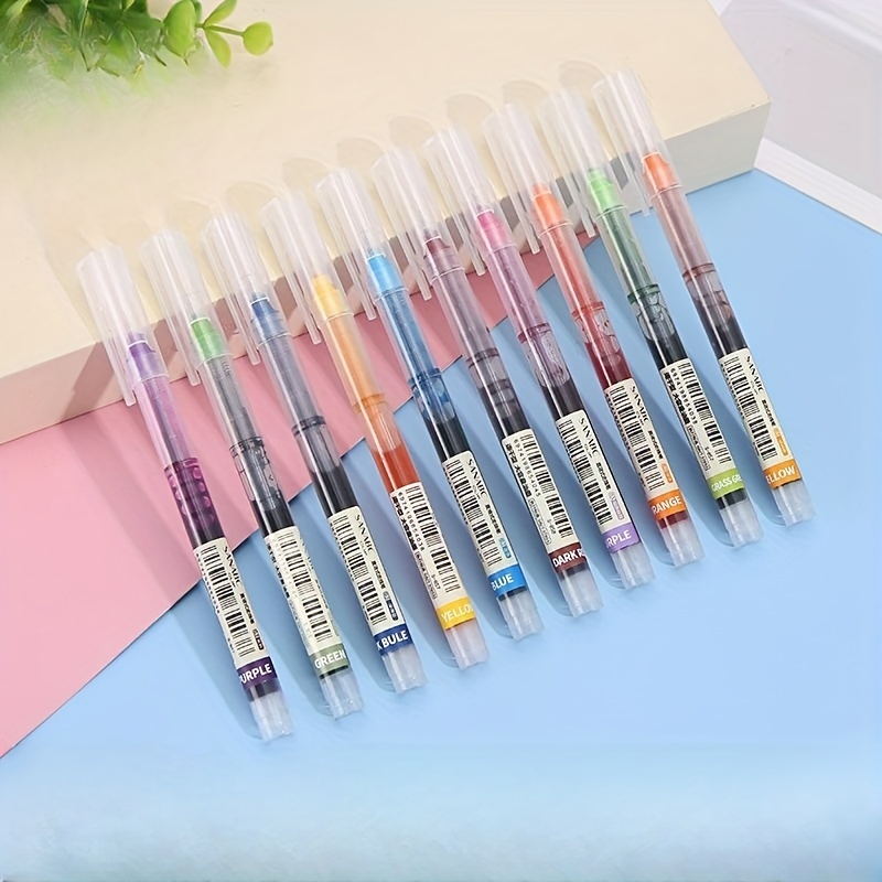 0.5 mm Gel Pens Fine Point Black Ink Retractable Gel Ink Pens Gradient  Colored Pens with Aesthetic Gradient Color Pen Shell for Journaling  Sketching