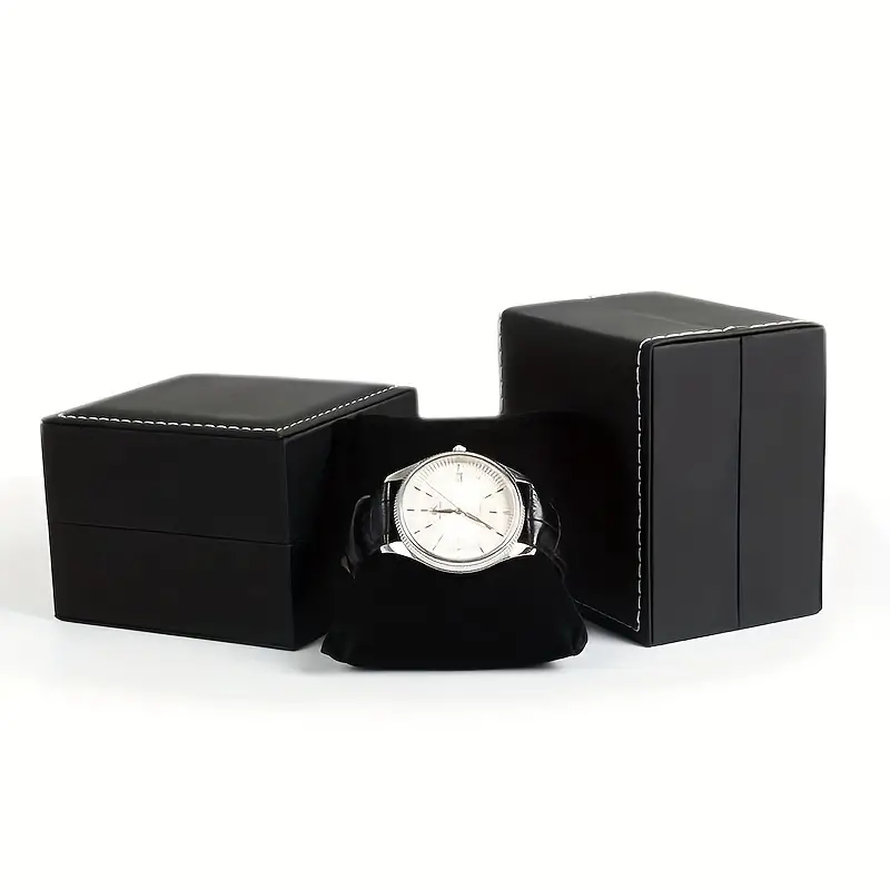 Caja Guardar Relojes 1 Dígito Hombre Color Negro - Temu