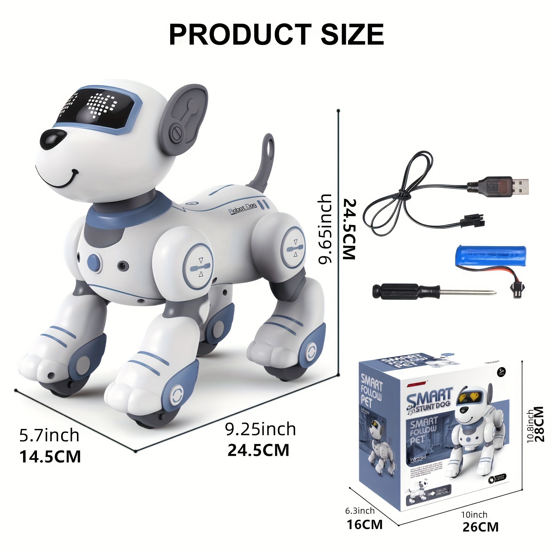 Télécommande Robot Chien Jouet, Rc Chien Robot Jouets Smart & Dancing Robot  Jouet, Talking Rc Animaux Mini Pet Dog Robot