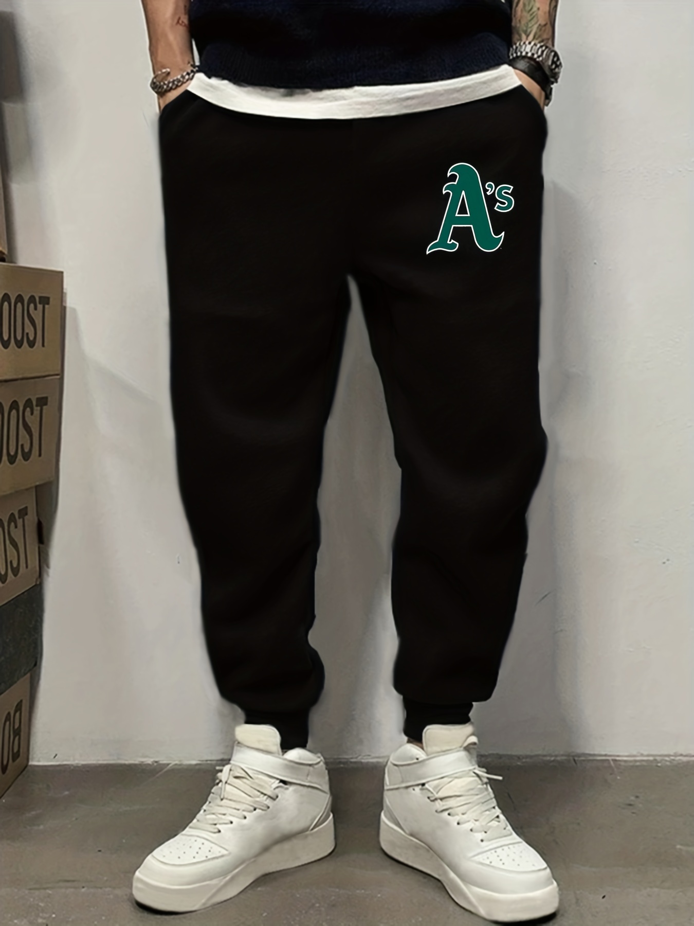 Men's Letter Pattern Printed Active Sweatpants
