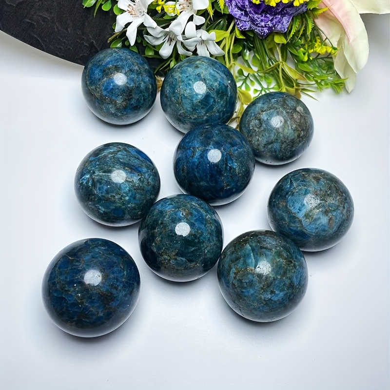1pc Natural Blue Point Sphere Ornament, Chakra Crystal Sphere