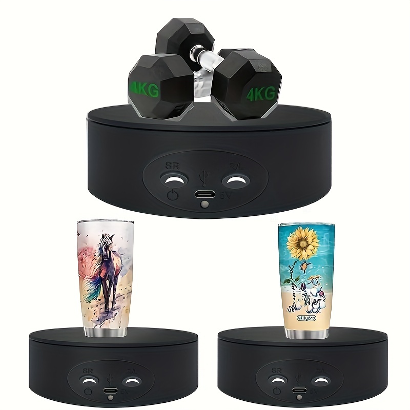 7 Speeds Electric Turntable Display Stand 360 Degree Rotating Table Watch  Jewelry Holder With Remote Control For Photography Props