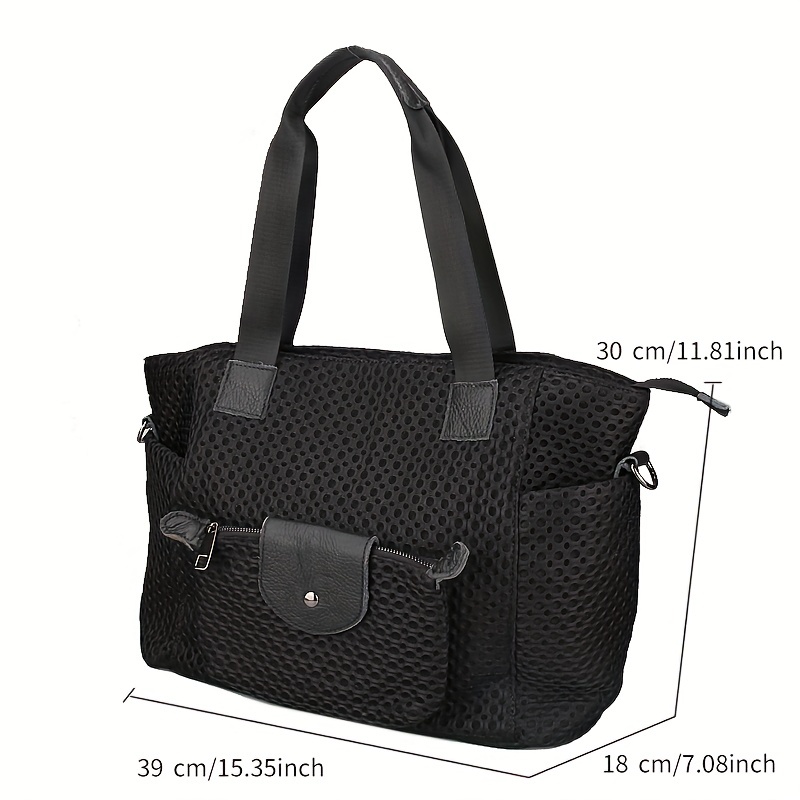 1pc mesh tote bag for women large capacity shoulder bag casual mom bag for going out travel details 0