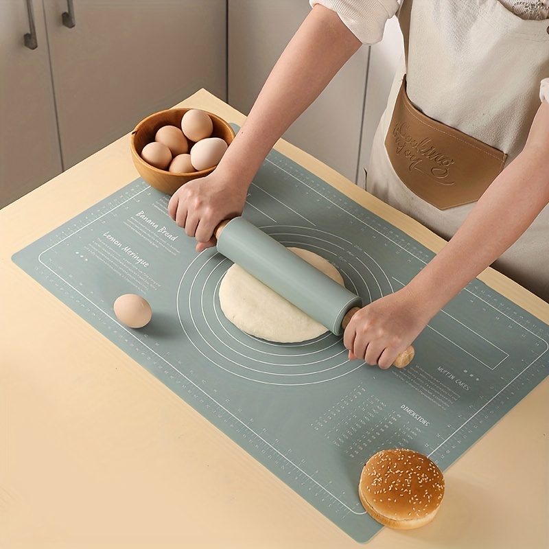 Silicone Pastry Mat Extra Thick Non-stick Baking Mat, 24 x 16 Rolling  Dough With Measurements Non-slip Silicone Mat, Kneading Mat, Counter Mat