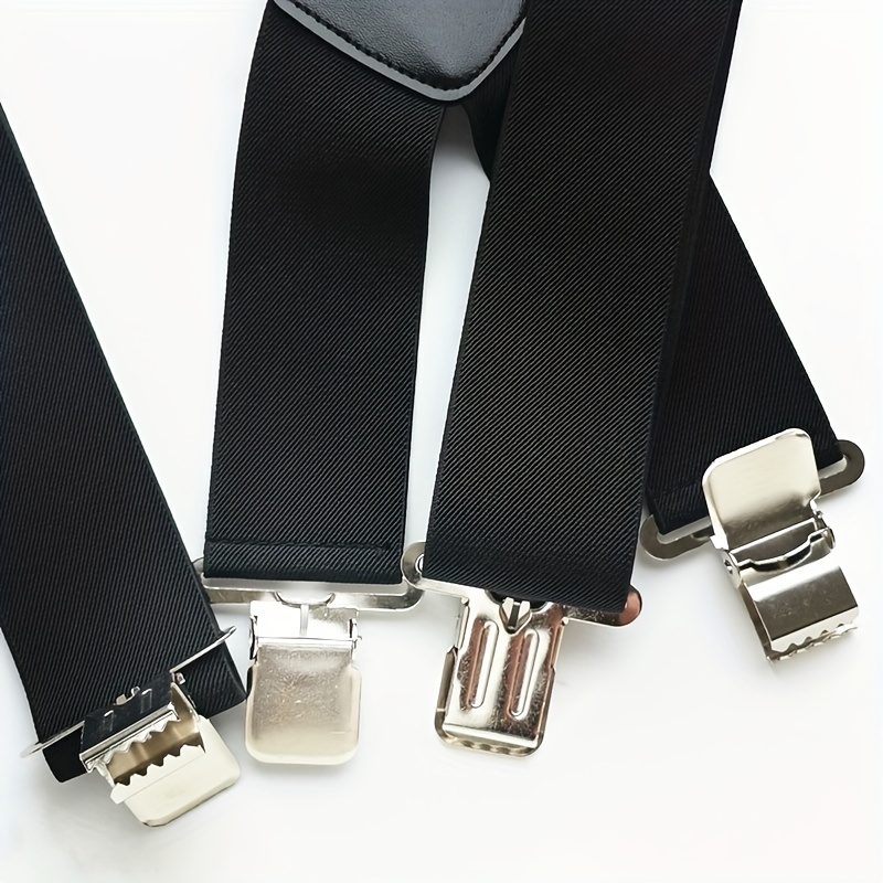Fasker Mens Suspenders X Back 2 Wide Adjustable Solid Straight Heavy Duty Clip  Suspenders For Men Women 4 Claw Adjustable - Jewelry & Accessories - Temu