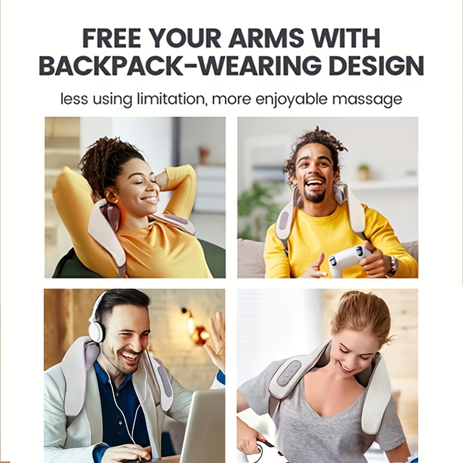 Portable Kneading Shoulder And Neck Massager Strap Neck - Temu