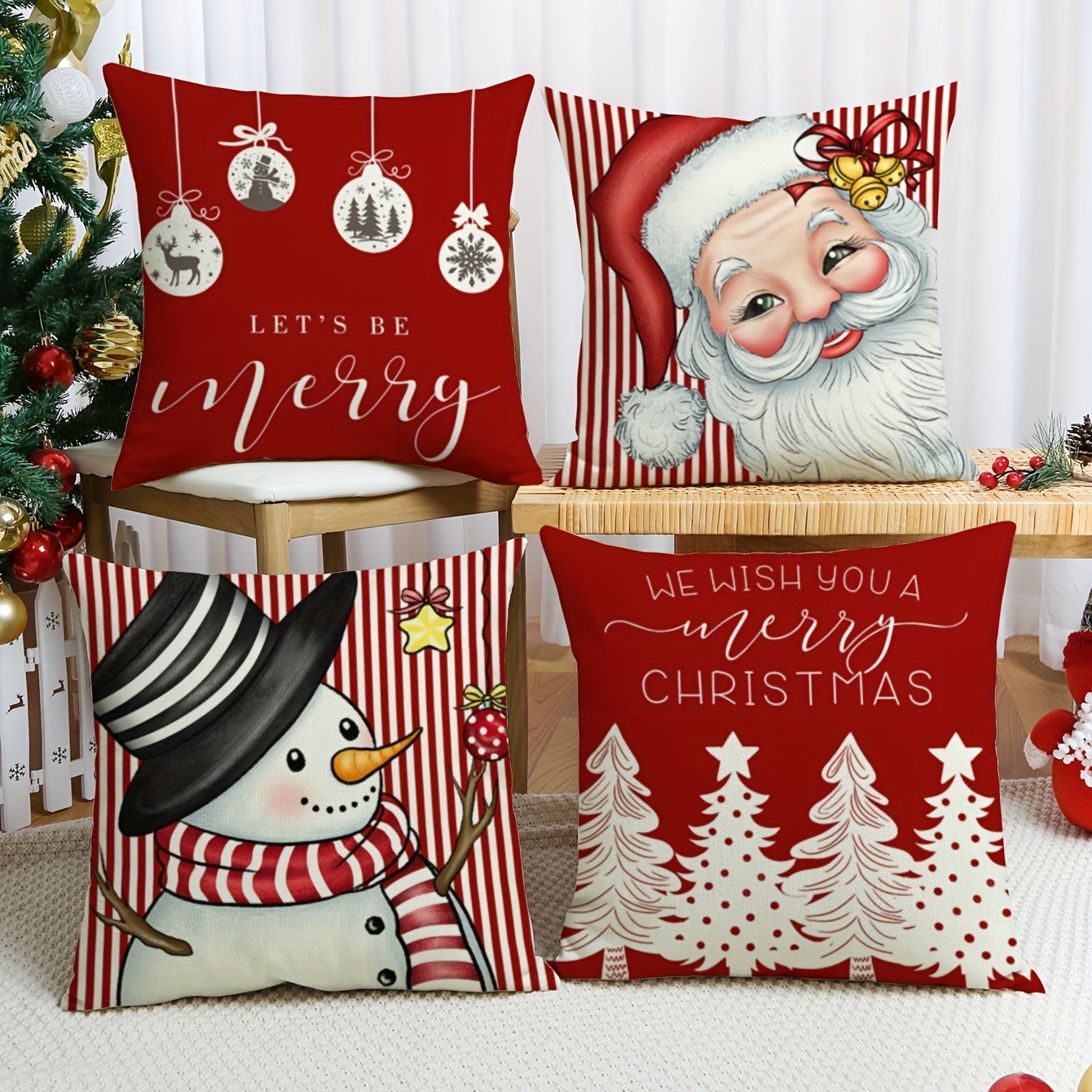Christmas Pillowcases Christmas Decorations Christmas Tree - Temu