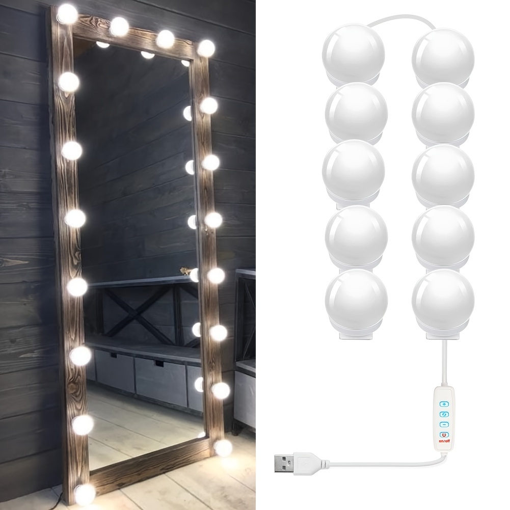 Lampe De Maquillage LED USB 12V, Kit De 10 Ampoules Pour Coiffeuse