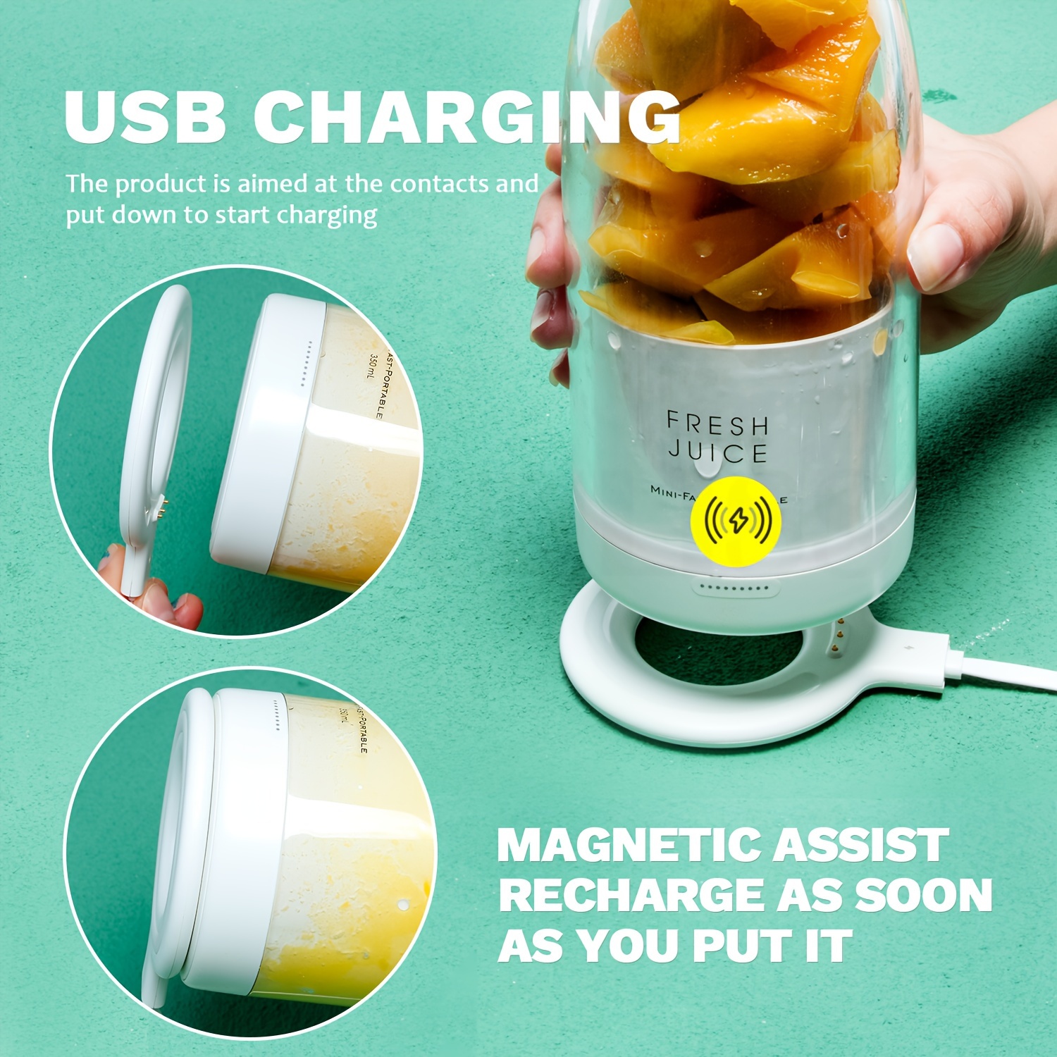Portable Blender USB Mixer Electric Juicer Machine Smoothie Blender Mi –  Bare Impurity Arts