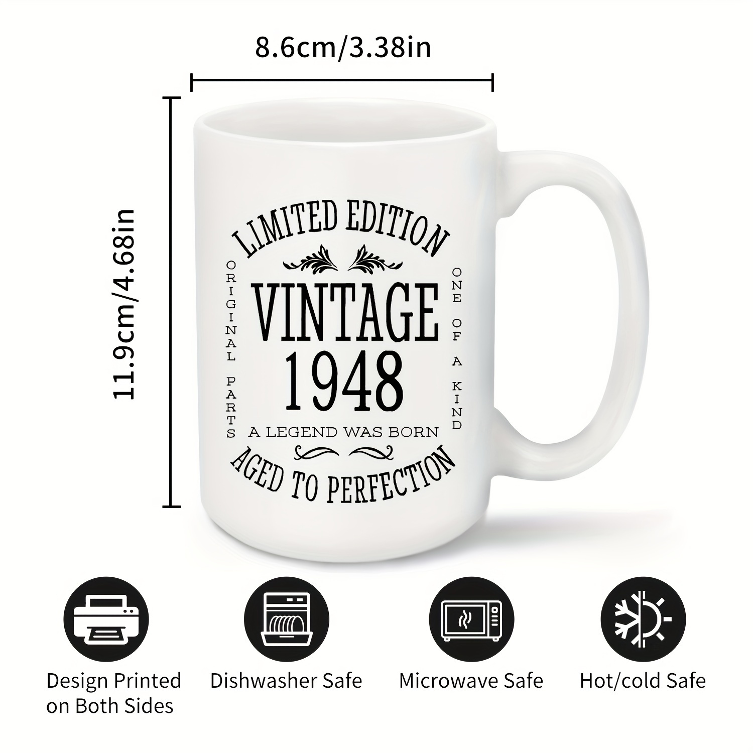 Funny 1948 75th Birthday Gift Ideas Coffee Mug For Men And Women