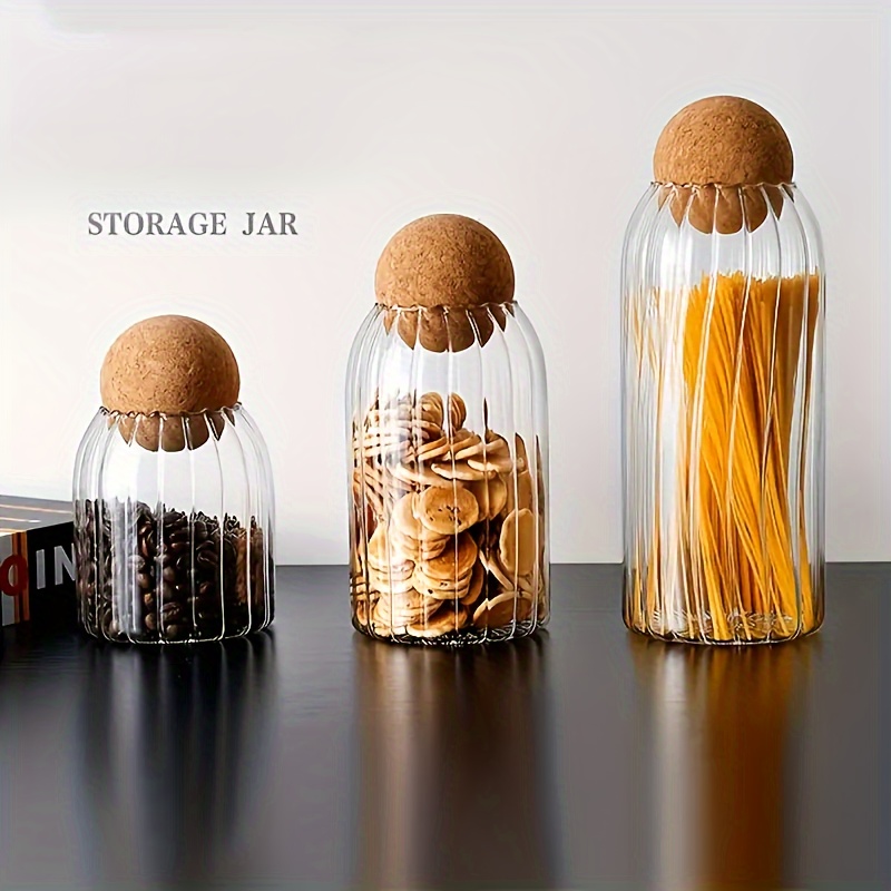 Glass Jars With Wood Lid Glass Canisters For Coffee Beans - Temu