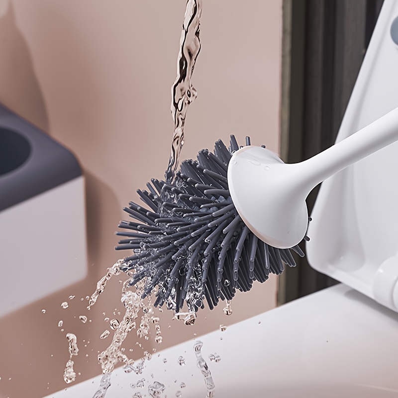 Silicone Toilet Brush Home Bathroom Wall Hanging Free - Temu