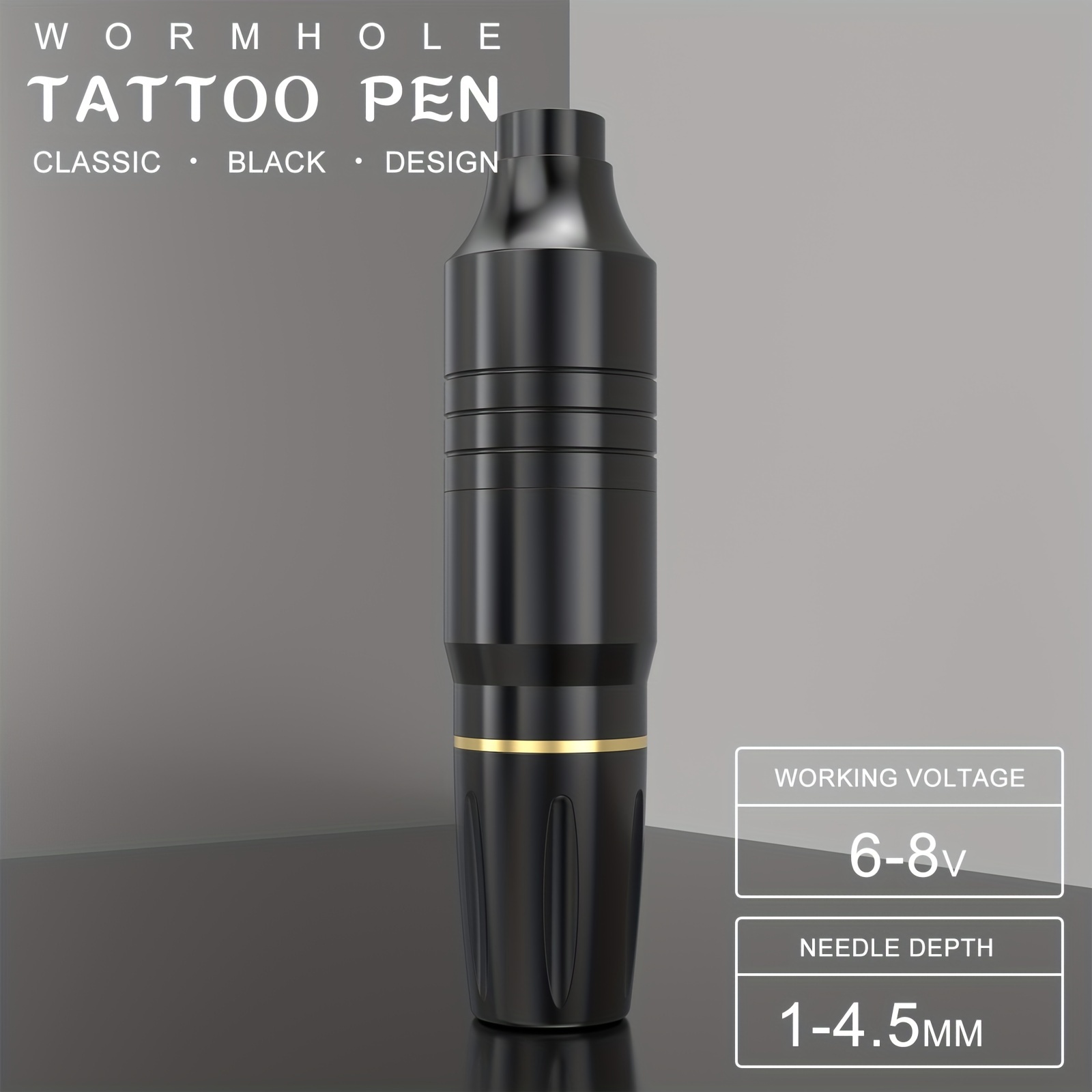 Tattoo Pen Kit with Wireless Tattoo Pen Catridge Needles Wormhole
