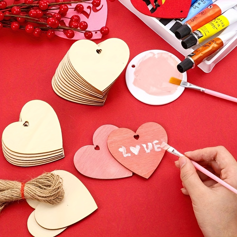 Wooden Blank Love Hearts Craft Cardmaking Valentine's - Temu