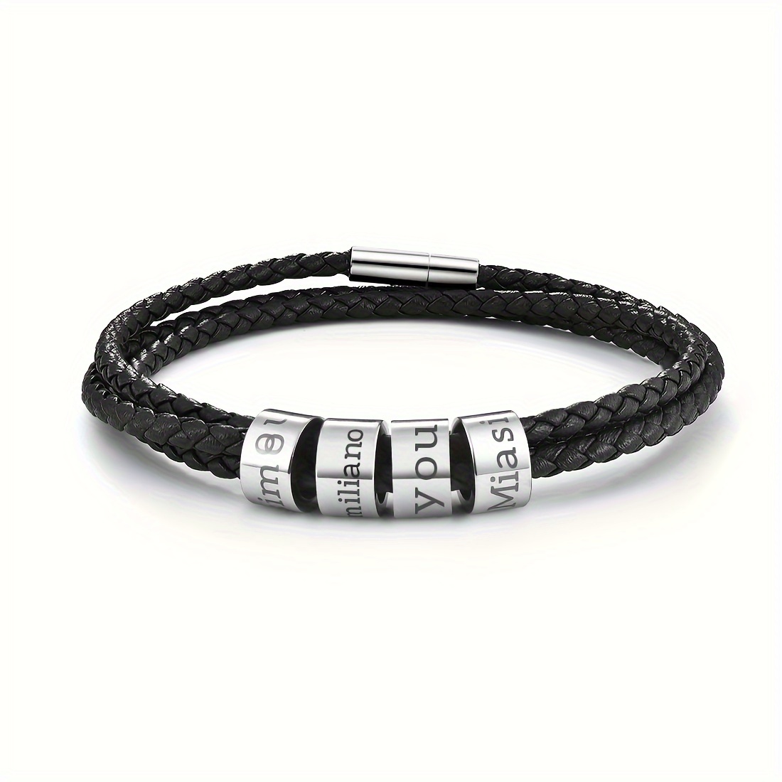 Cool Family Names Bracelet Women Men Woven Faux Leather - Temu Portugal