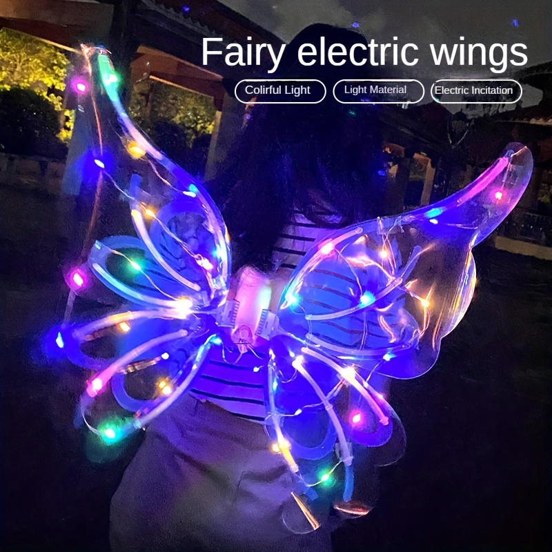 Electric Fairy Wings For Girls Light Up Rave Toy Costume With
