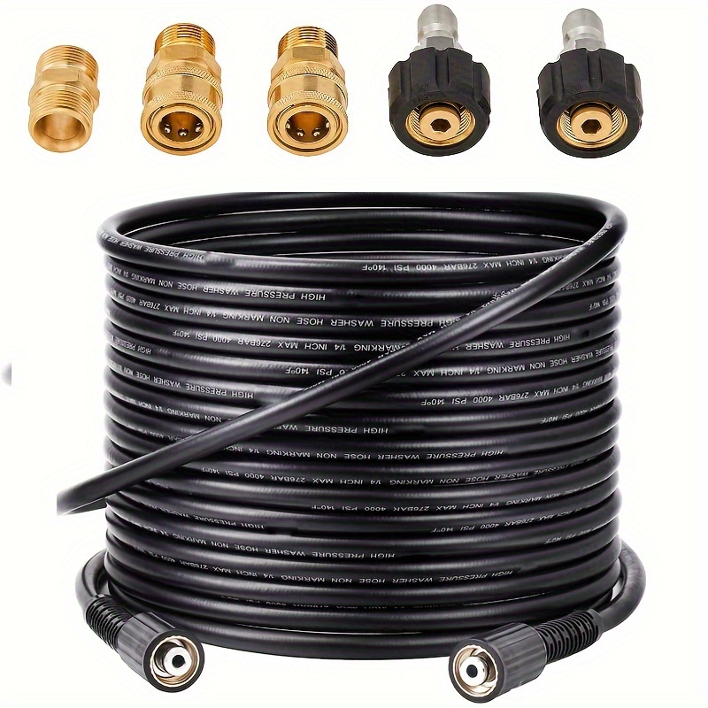 Pressure Washer Hose Replacement/Extension 1/4 x 50 FT w Power