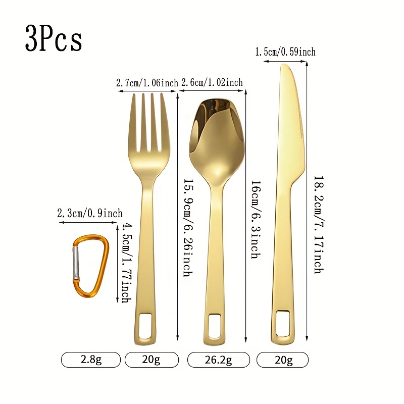 stainless steel outdoor travel hollow knife   set home western food pasta   tableware portable for outdoor mountaineering and camping travel Product details 0