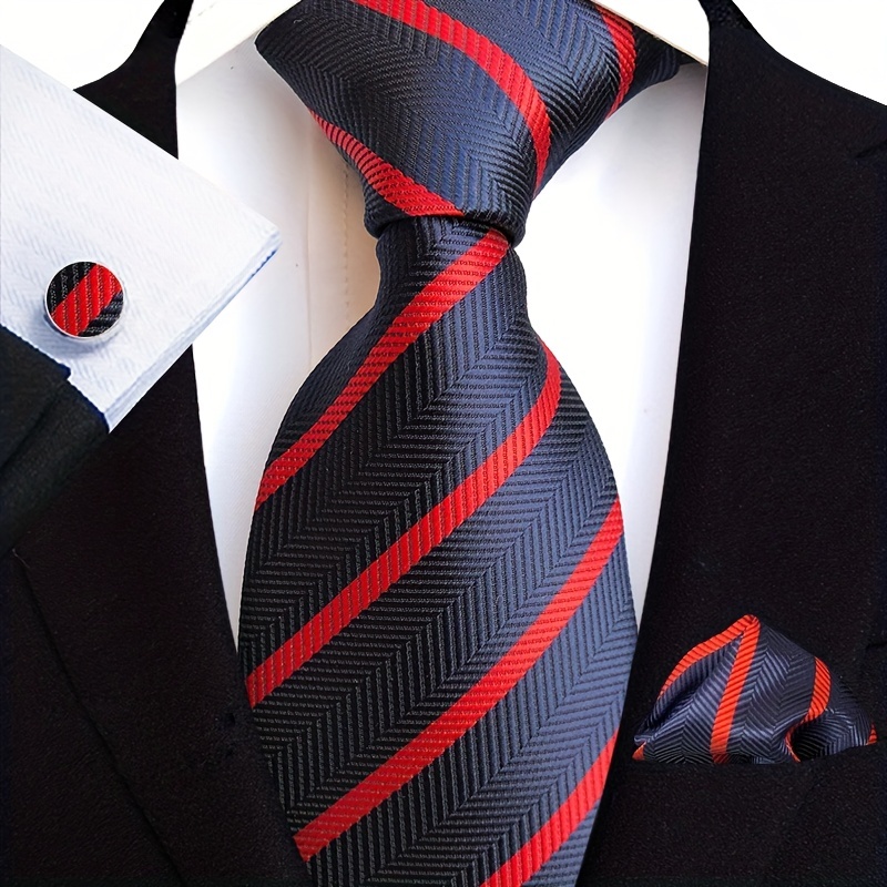 Men's Paisley Tie Set w/ Pocket Towel & Cufflinks