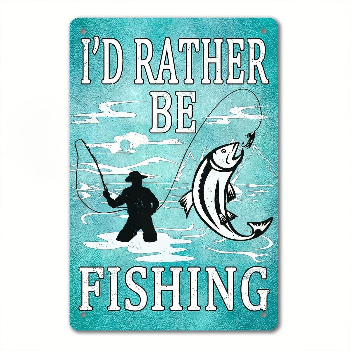 Gone Fishing Signs Decoraciones Navideñas Retro Vintage De - Temu