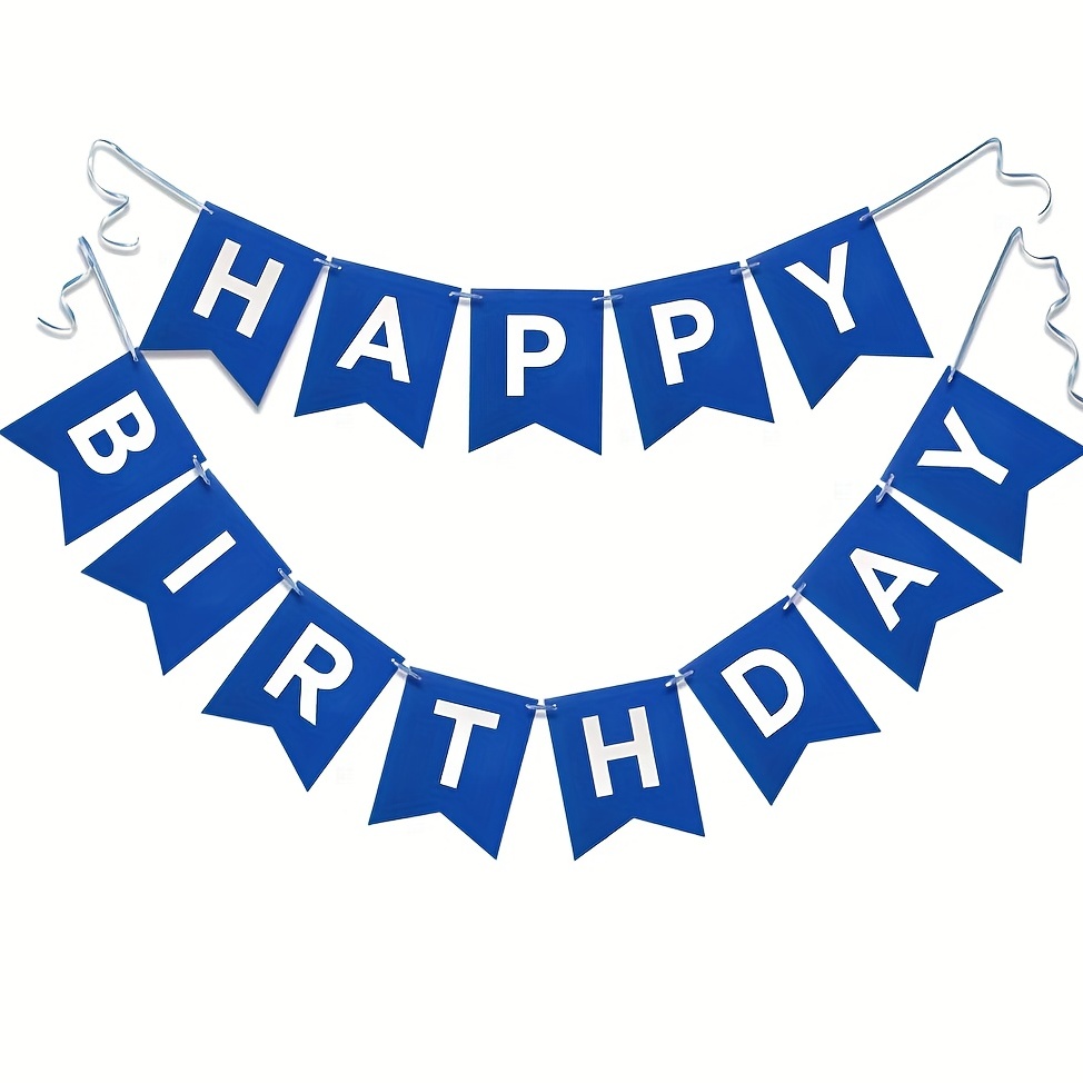 Nautical Happy Birthday Banner Navy Decorations - Temu