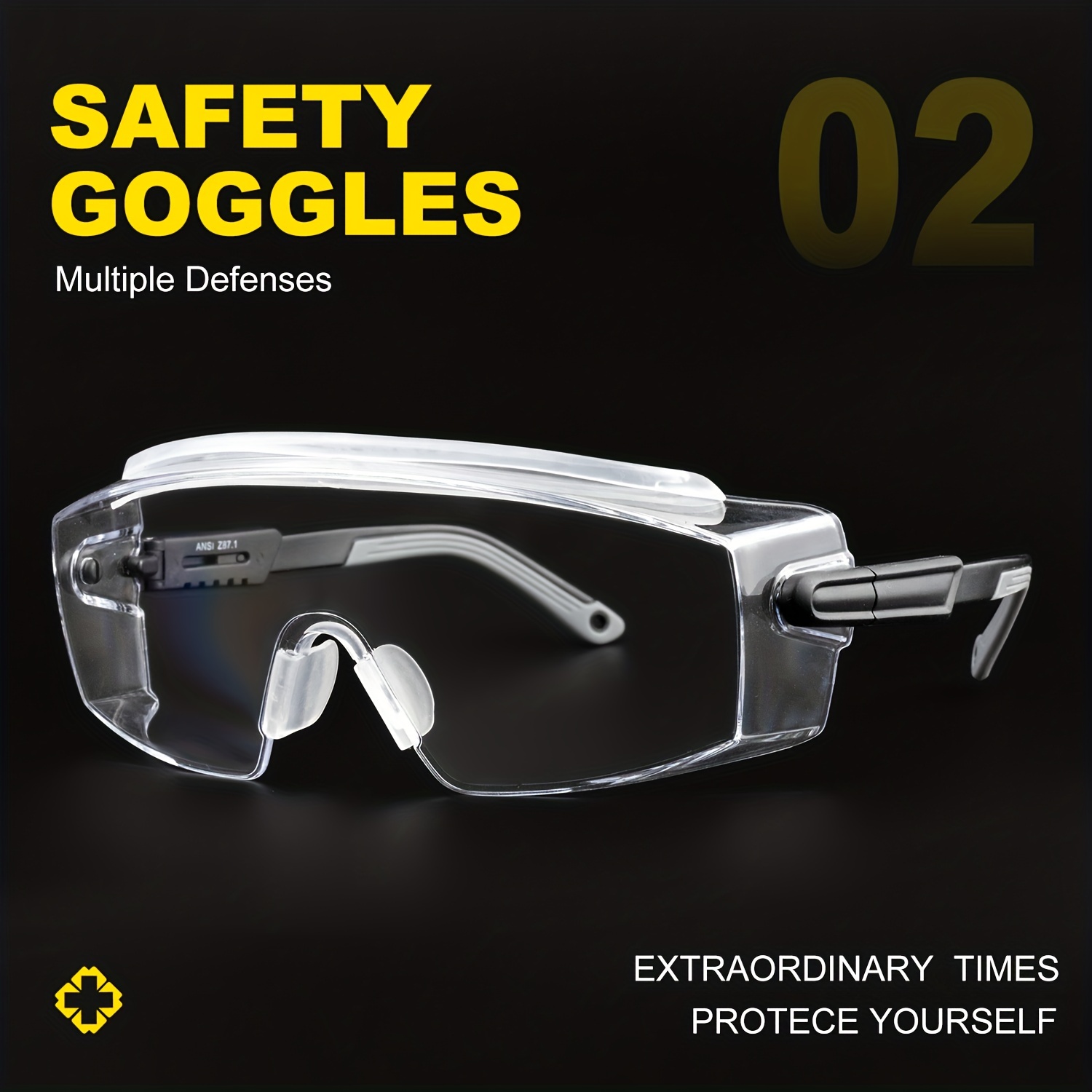 1pc Gafas Seguridad Lentes Anti vaho Anti reflejo Gafas - Temu