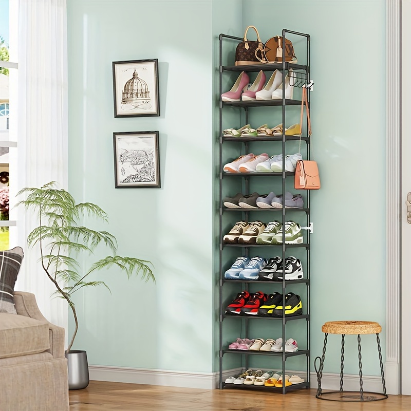 Zapatero vertical, zapatero estrecho, para zapatero alto, organizador de  zapatos que ahorra espacio, para sala de estar, entrada, pasillo y