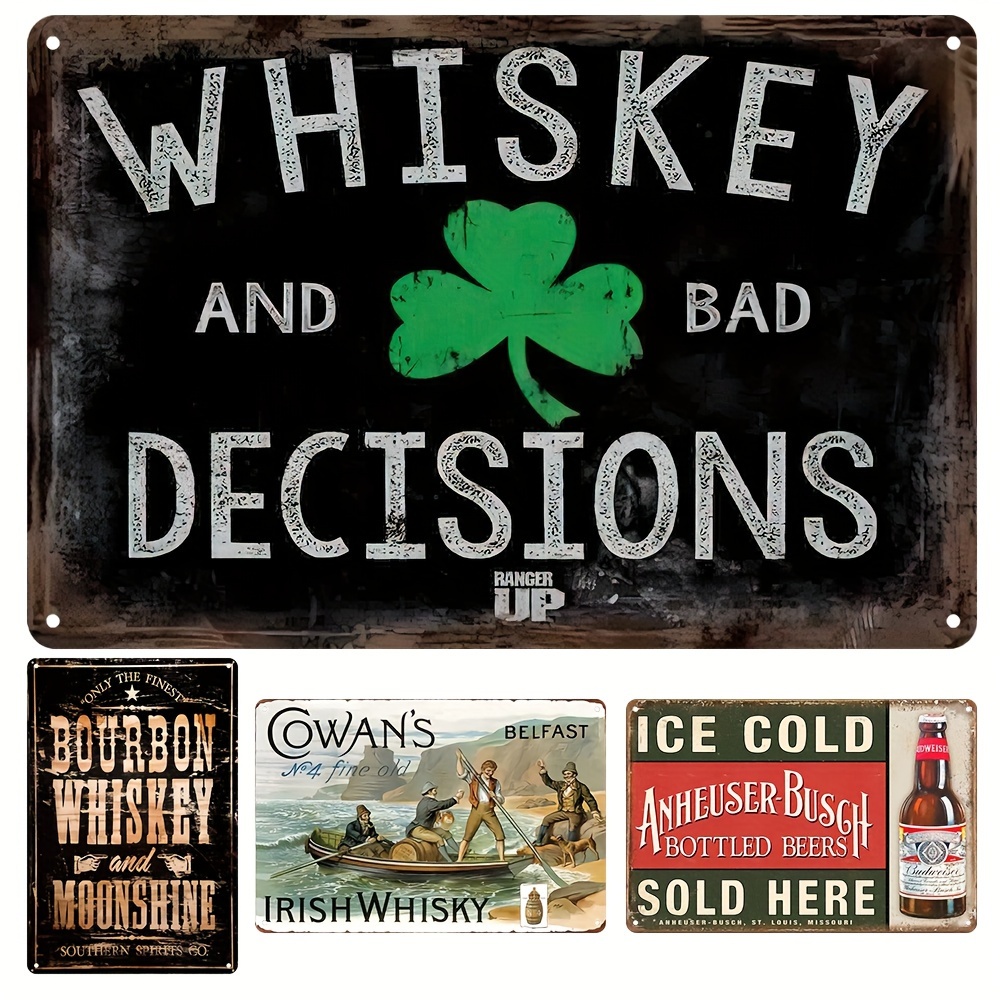 Jameson Irish Whiskey Vintage Metal Tin Sign Perfect Home - Temu