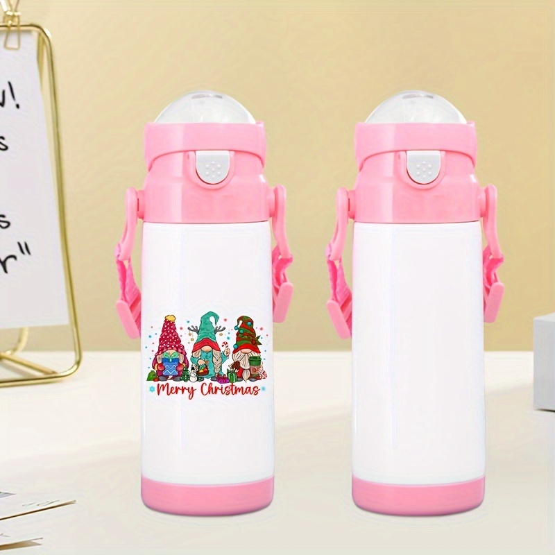 1pc Kids Insulation Cup,Water Bottle With Straw,Stainless Steel Portable  Student Water Cup