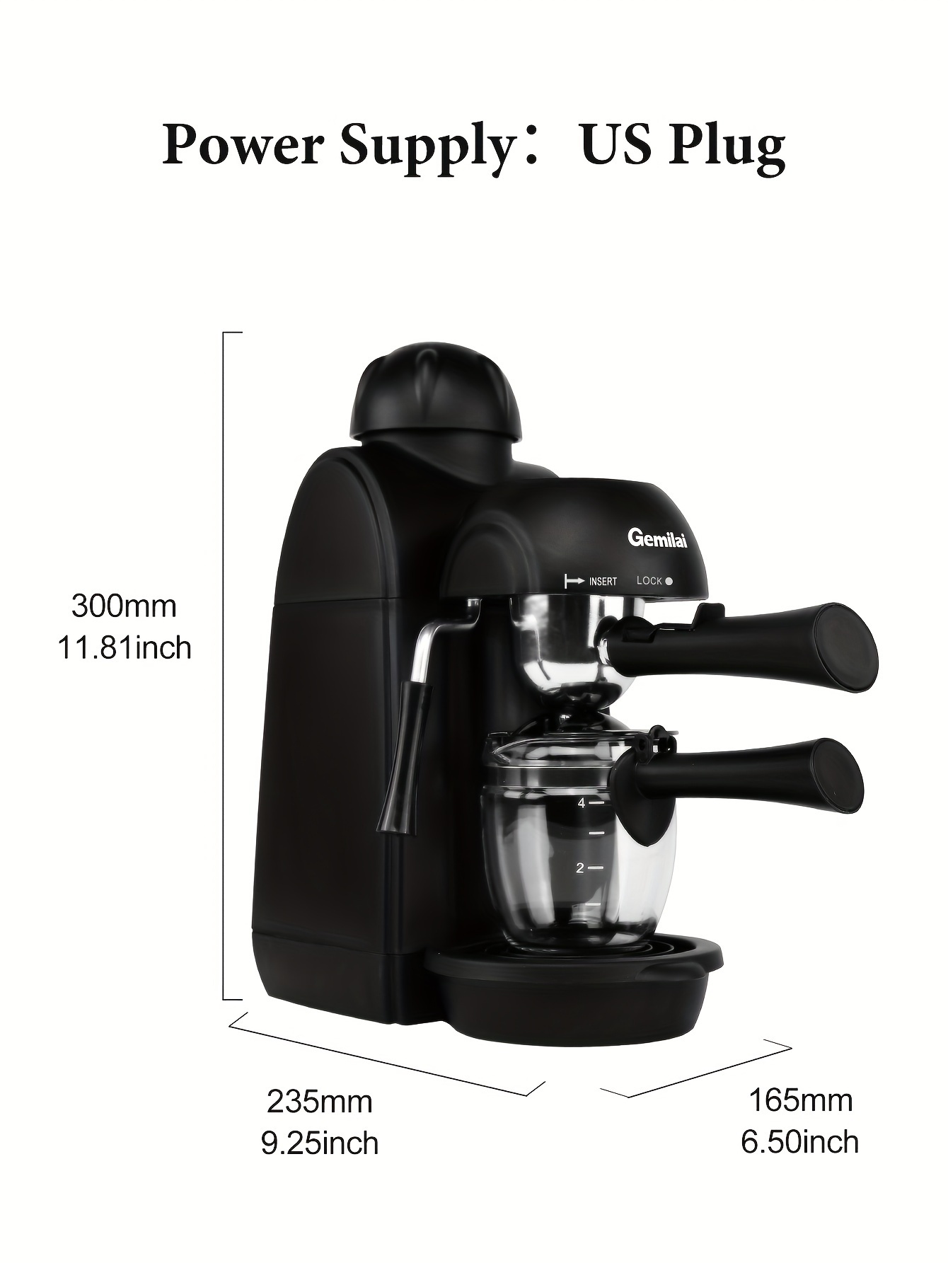 ジェミライのホームエスプレッソマシンは、ミルク泡立ち機能付きで、800Wのセミオートマチックコーヒーメーカーです。取り外し可能なドリップトレイ付きのCRM2008は、素晴らしいギフトです。