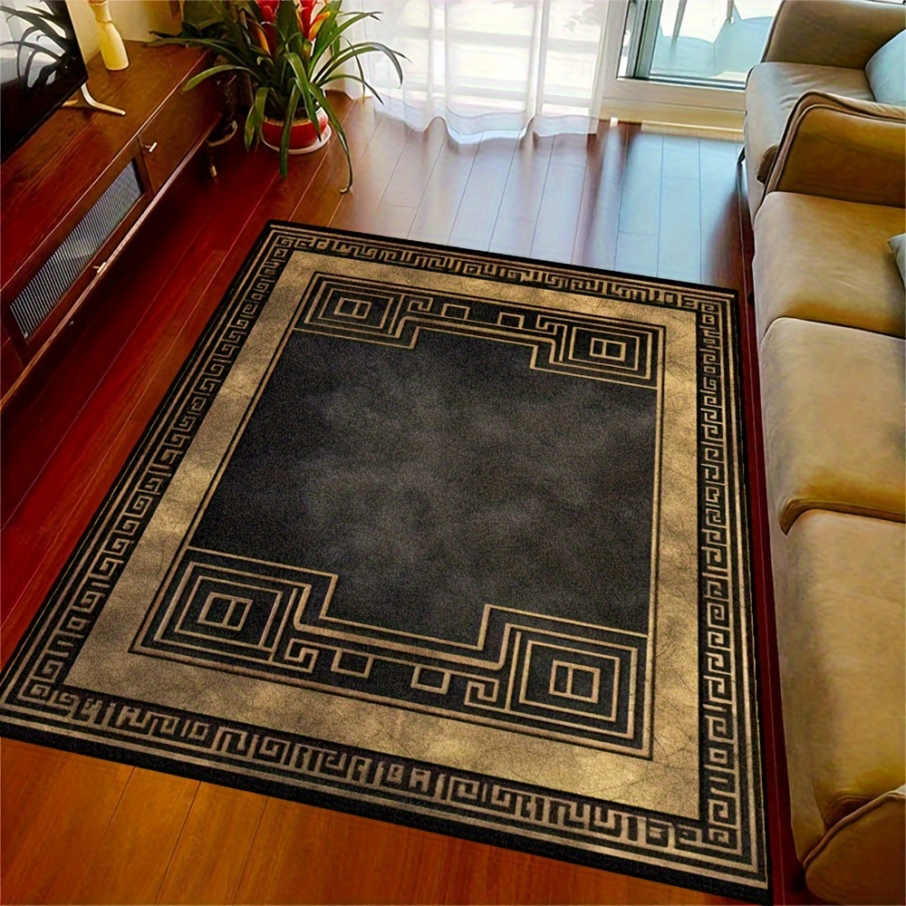 Alfombra para pasillo de 8 pies, alfombra geométrica gris con patrón de  enrejado, corredor de respaldo antideslizante, elegante de mediados de  siglo