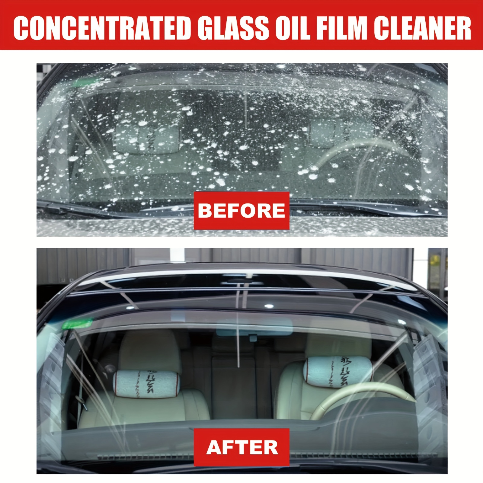 1set powerful concentrated glass cleaner removes oil stains repels rain and defogging windshield ultimate car maintenance details 2