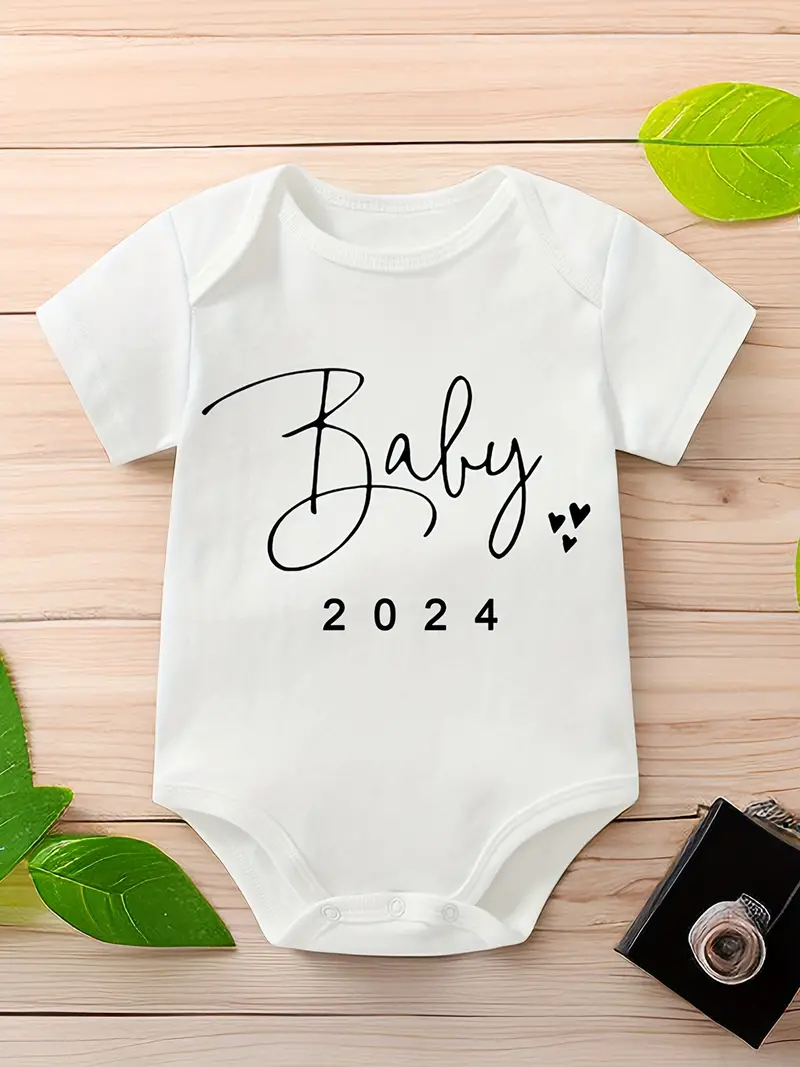 2024 Nouveau Body Bébé Combinaisons Courtes En Coton Simple - Temu