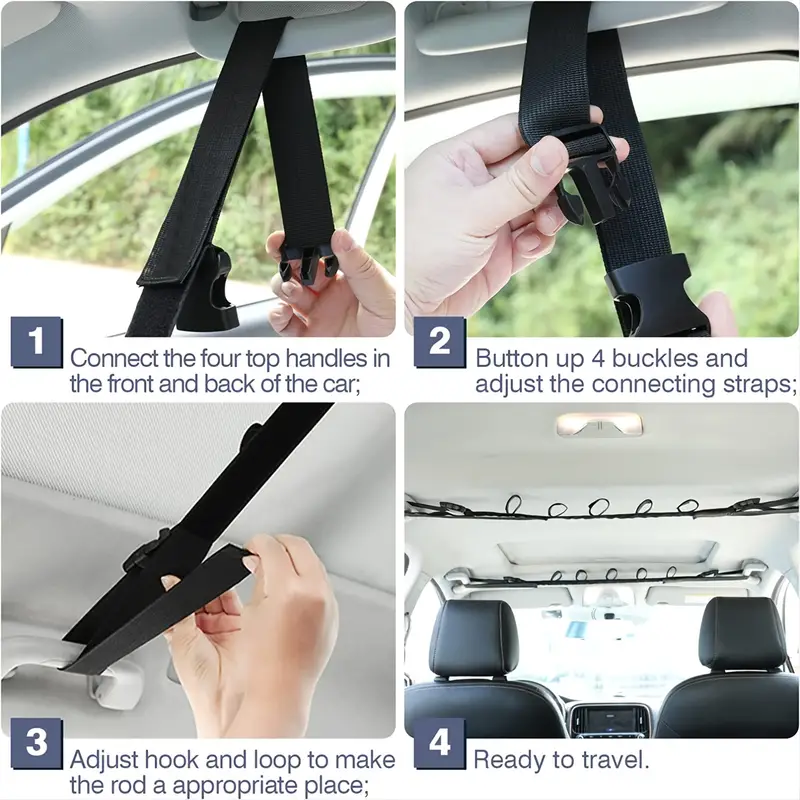 Vehicle Fishing Rod Holder,Car Roof Hanging Strap, Sea Pole Hand Pole and Fishing  Rod Strap, Used for Traveling Car Fishing Rod Storage Rack (Roof Style) :  Buy Online at Best Price in