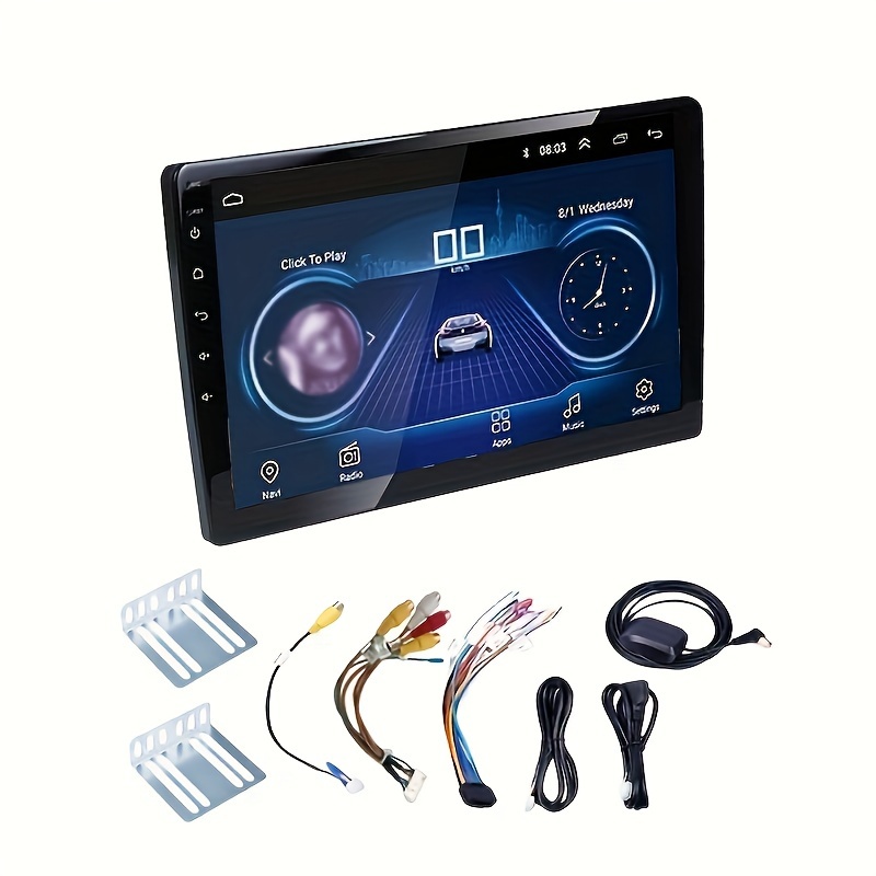 1G+32G Android Single Din Car Stereo With 7 Inch Flip Out Touch Screen Car  Radio Support Navi GPS/Android/AUX/FM RDS Receiver+Dual USB+Rear Camera