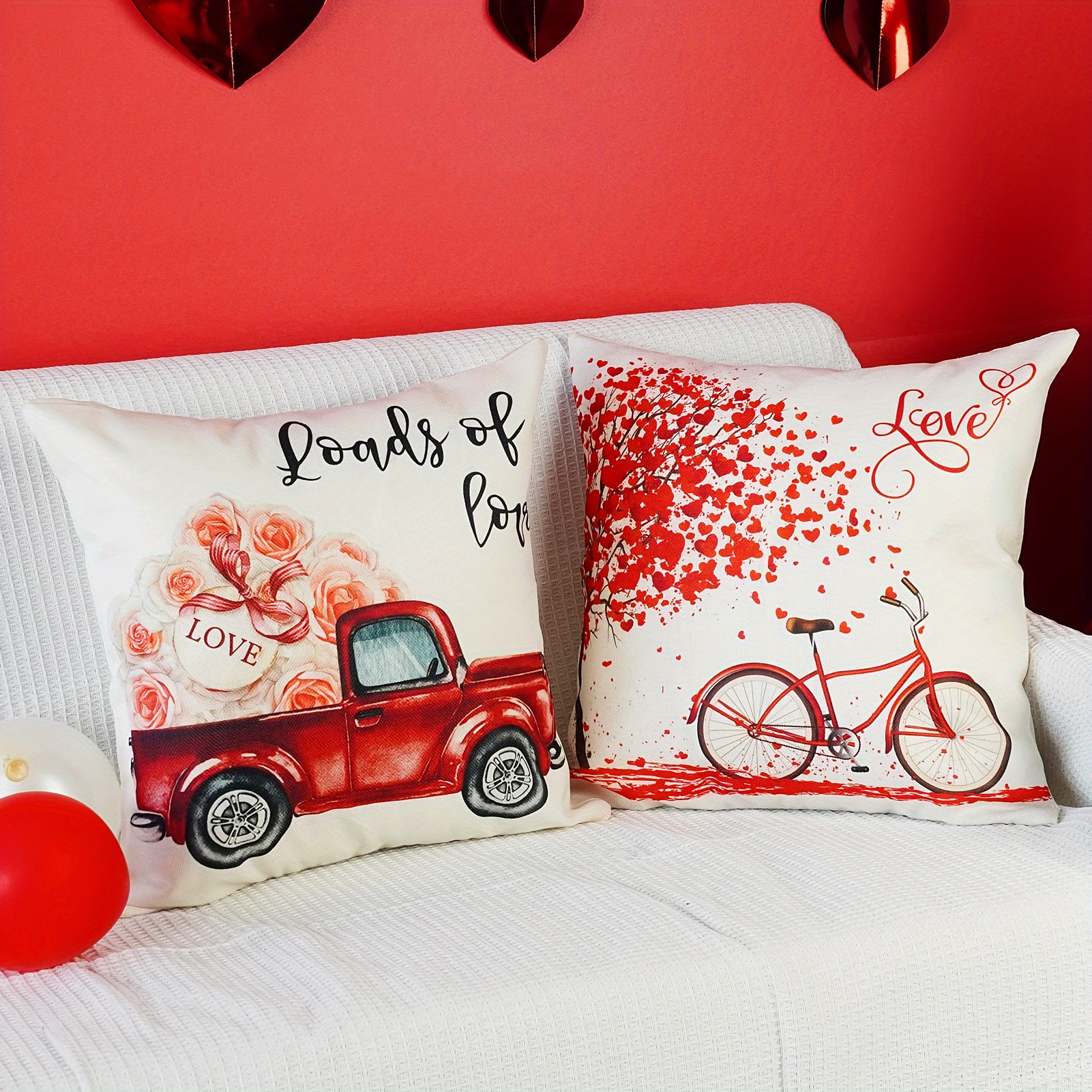 ACCENT PILLOW FLOWER TRUCK