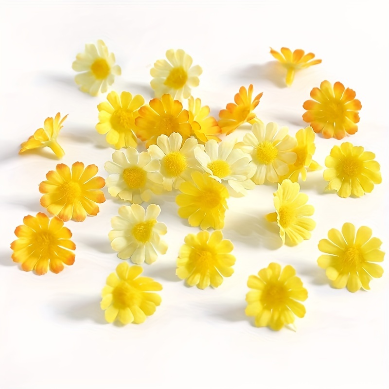 Artificial Daisy Heads Small Sunflower Mini Fake Flowers - Temu