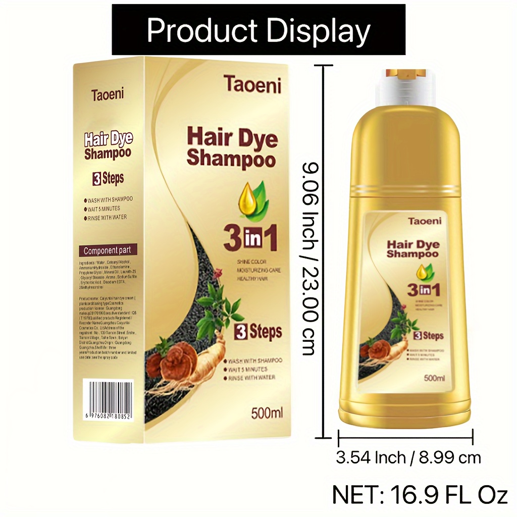 Halloween Hair Dye Shampoo 3-in-1 Plant Formula