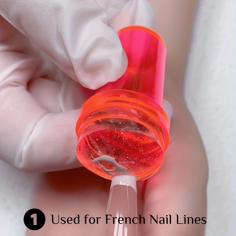 Transparent Nail Stamper With Scraper Jelly Silicone Stamp - Temu