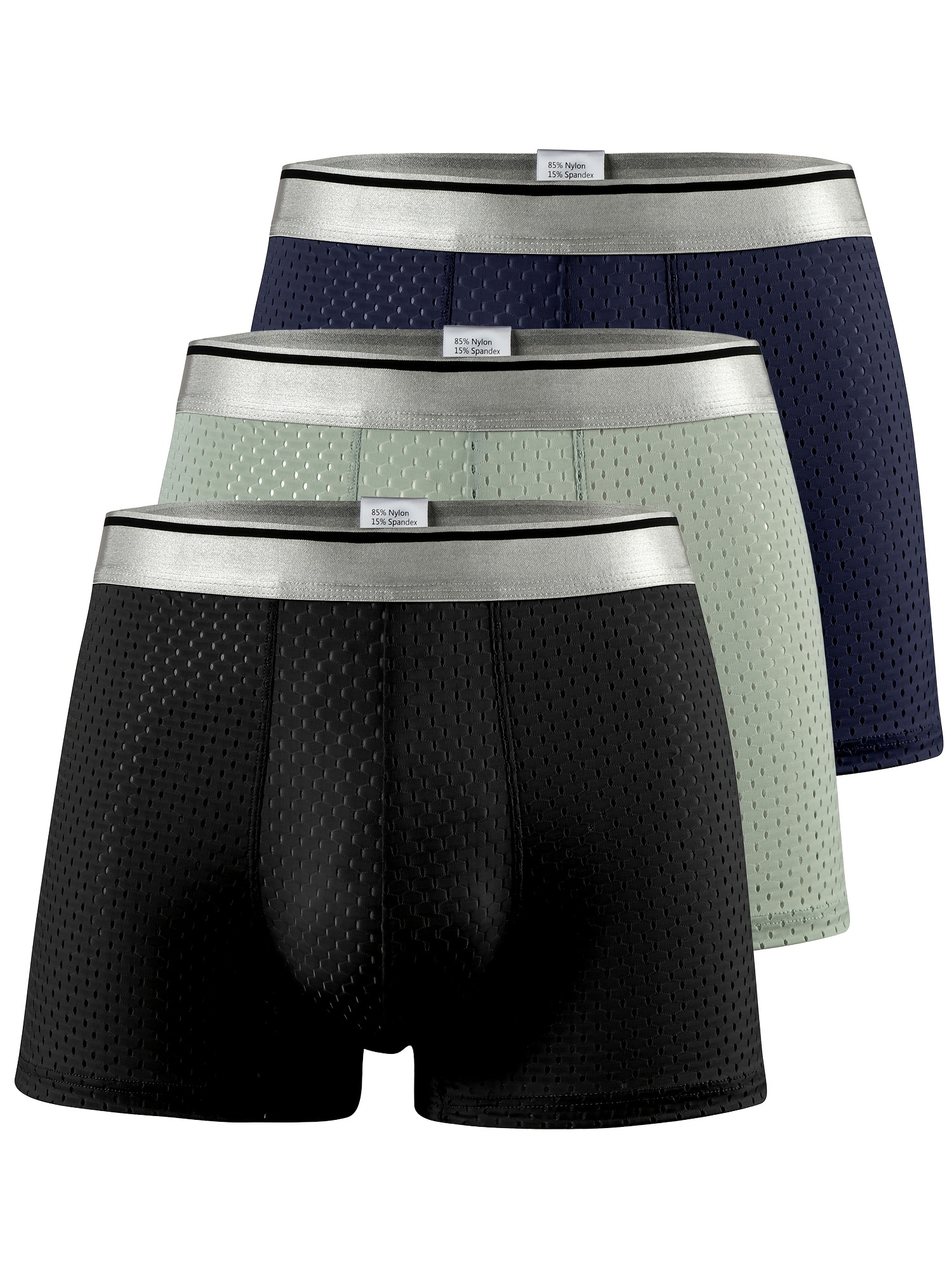 Men's Plus Size Ice Silk Breathable Boxer Briefs Underwear - Temu