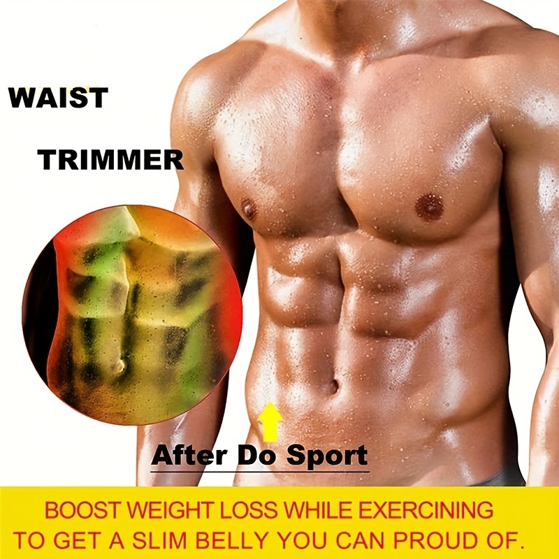 Men's Waist Training Belt, Compression Waist Trainer For Home Gym Fitness  Training
