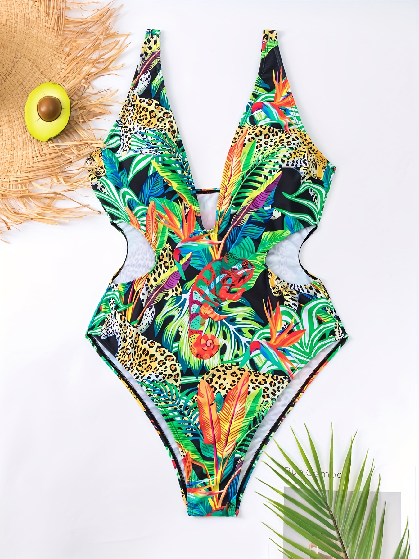  Womens Cut Out Swimsuit Bohemian one Piece Swimsuit