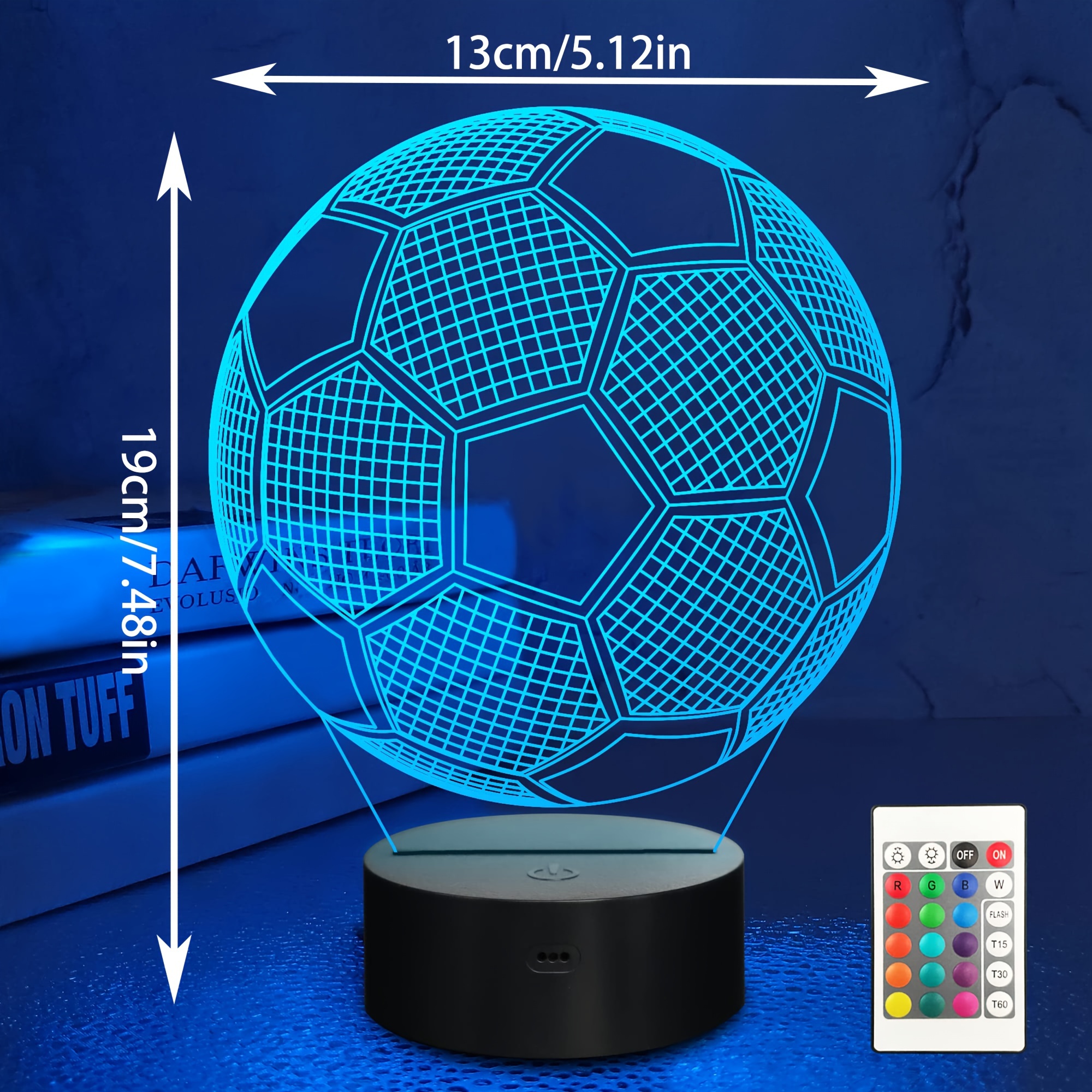 veilleuse LED , lampe de décoration 3D football