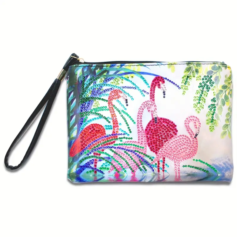 Flamingo Style Diamond Painting Clutch 5d Diy Diamond Painting Clutch  Makeup Bag, Handmade Diamond Art Craft Women's Wristband Clutch And Zipper  Bag Suitable For Adult Gifts - Temu New Zealand