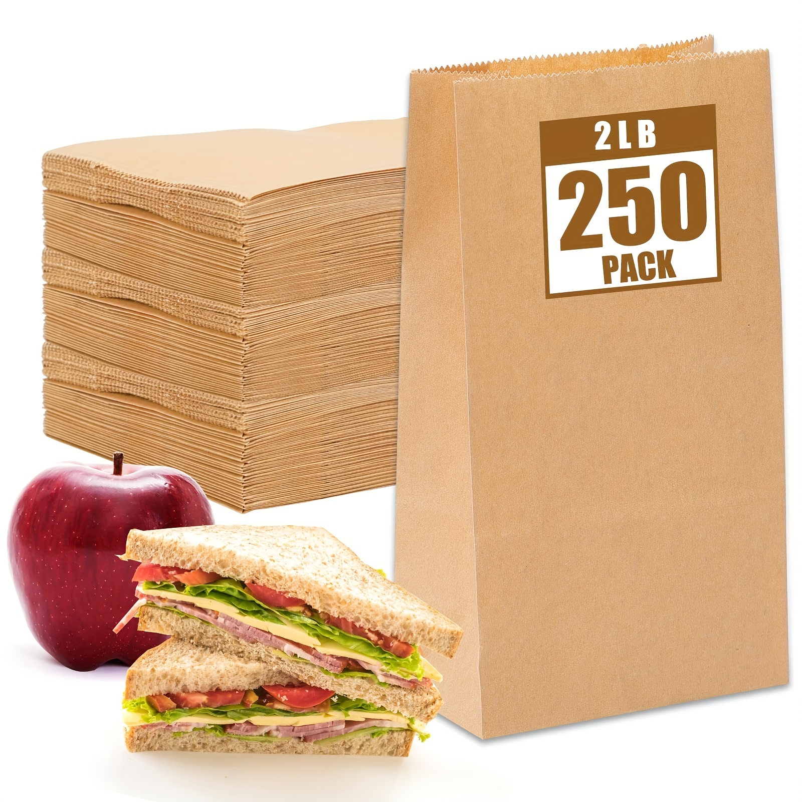 Paper Lunch Bags Small White Paper Bags In Bulk Used For - Temu